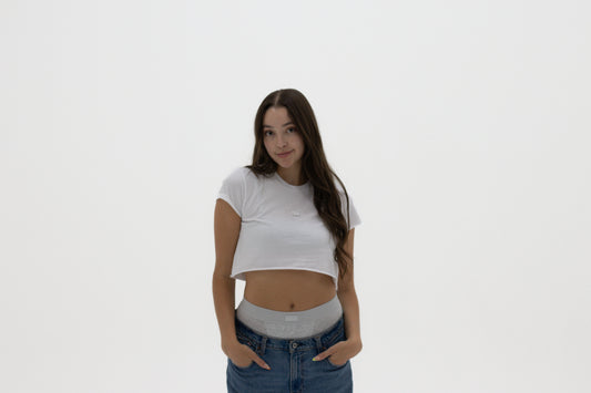 KYWM Star Baby Crop Tee White