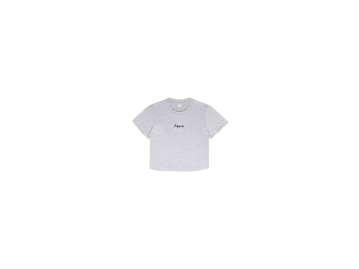 KYWM Star Baby Crop Tee Vintage Grey